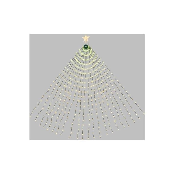 Lotti 68988 Tenda Mantello con 440 LED Multicolore RGB Effetti Pixel Controller e Telecomando IP44 per Interno Esterno colore Verde