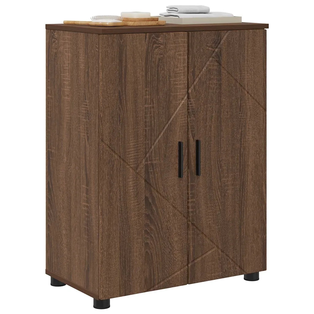 Mobile da Bagno con porta Rovere Marrone 60 x 35 x 80 cm 883311