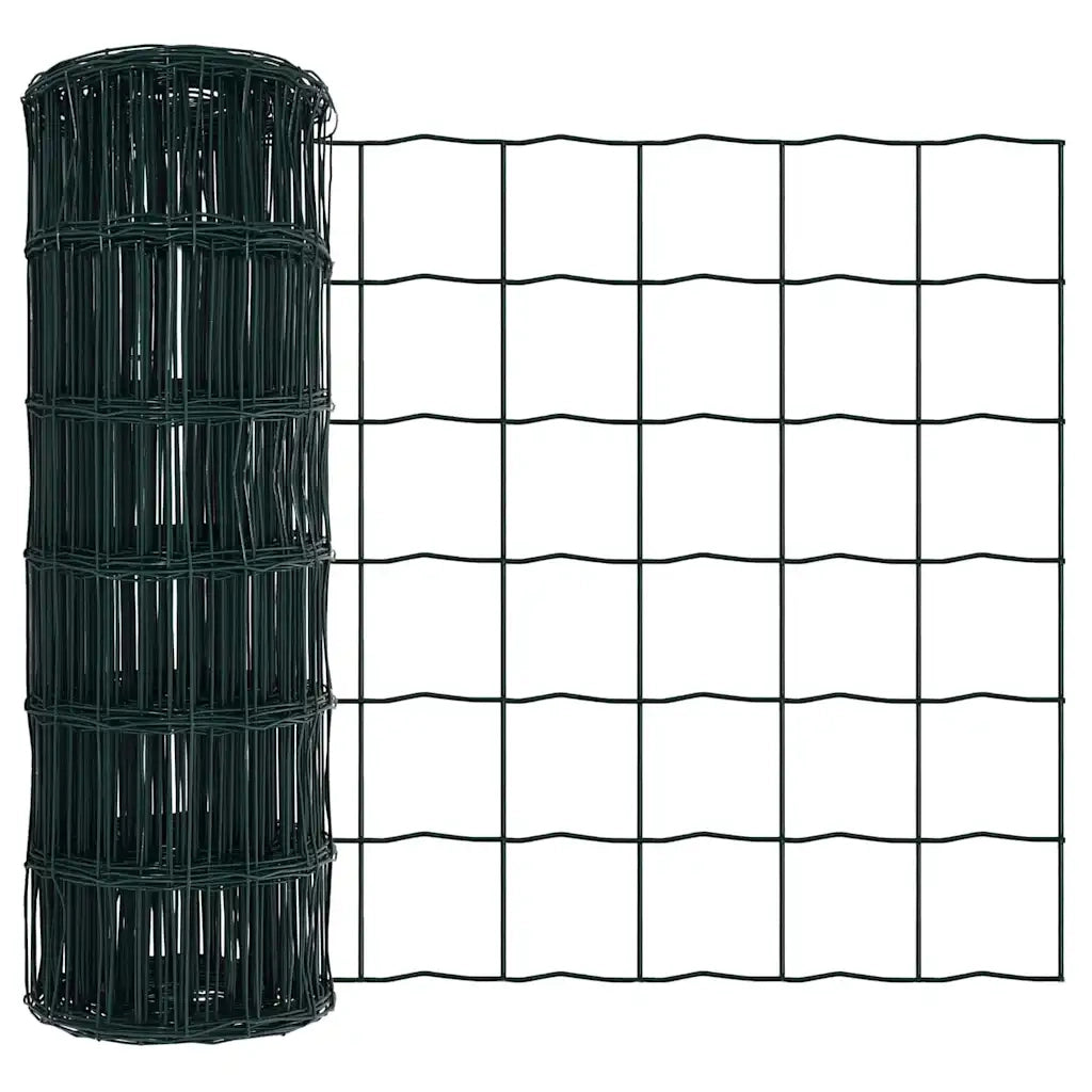 Recinzione con pali. Verde 0.6 x 10 m Acciaio