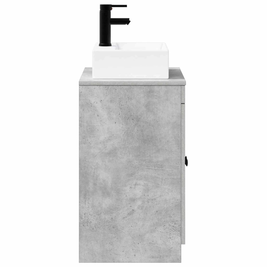 Set di mobili per il bagno Grigio Cemento Legno ingegnerizzato 3404253