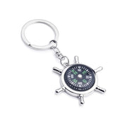 Trade Shop - Portachiave Porta Chiave Bomboniere Forma Di Timone Con Bussola Accessorio Uomo -