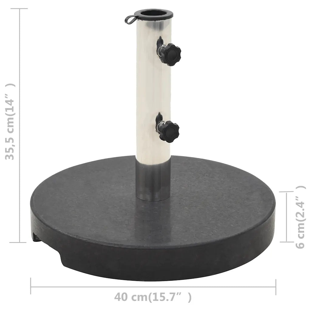 Base per Parasole Circolare in Granito Nera 20 kg CFW5966123
