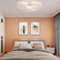 ZMH Lampada da soffitto plafoniera LED moderna bianca 40cm 30W 3000K luce calda