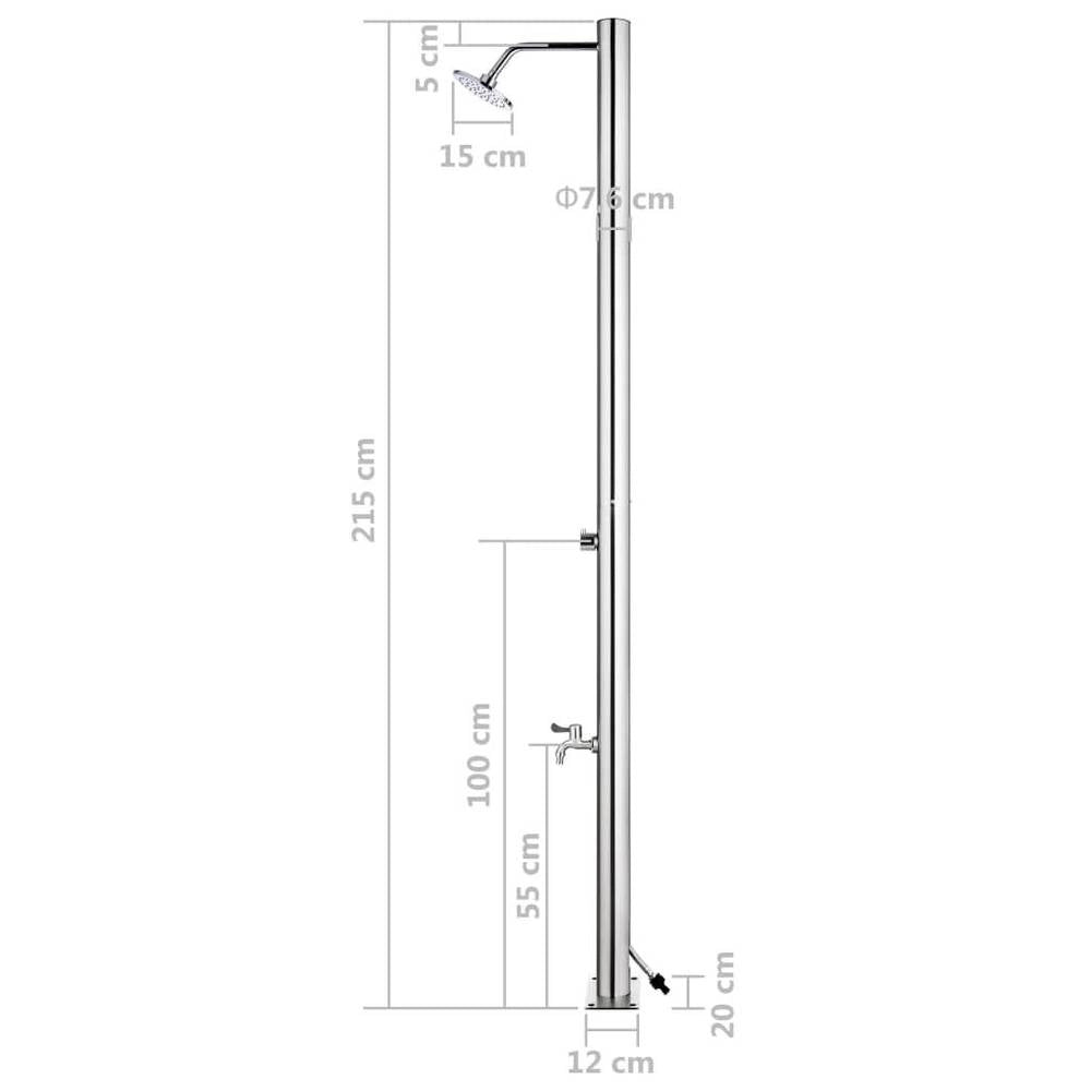 Garden Shower 215 Cm Stainless Steel