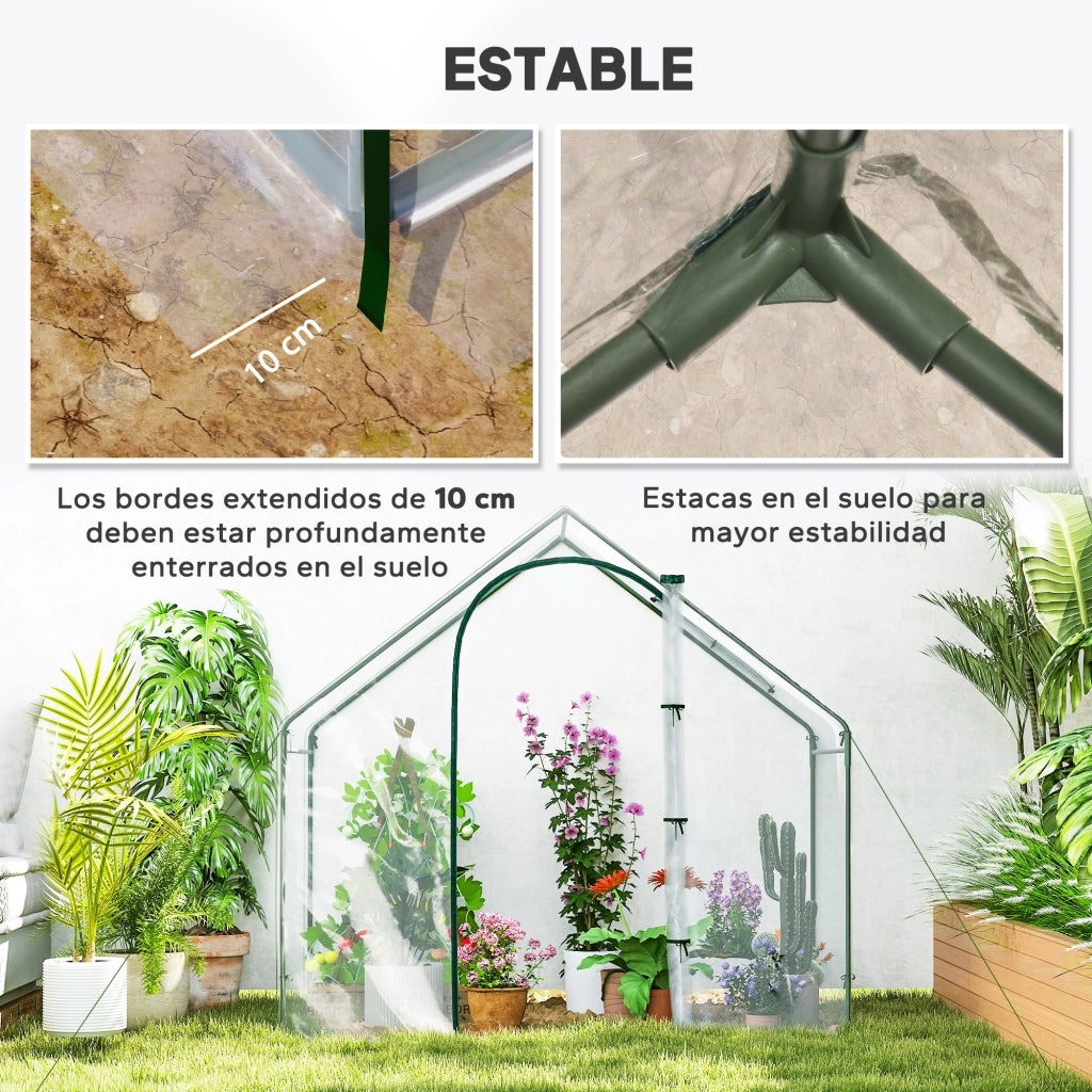 Serra da Giardino con Finestra e Porta ¨C Zephmum ¨C 180x100x168 cm Trasparente