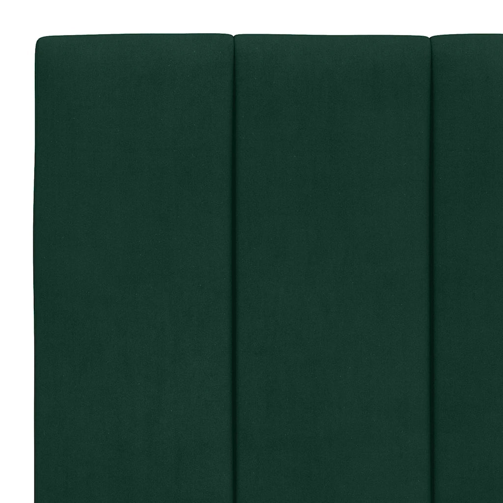 Cuscino Testiera Hanko Verde Scuro 90 cm in Velluto CFW4454319