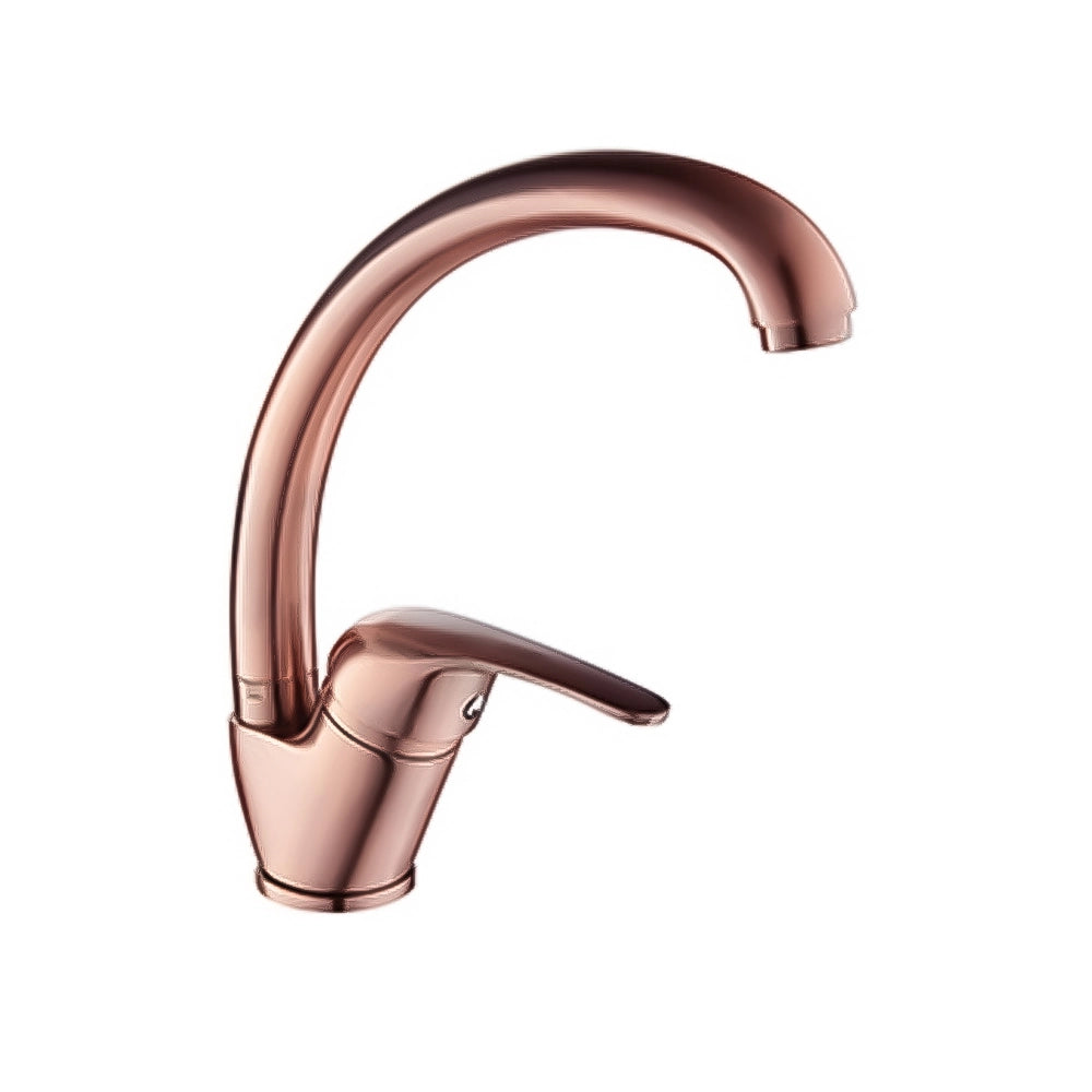 Rubinetto cucina a canna alta in ottone ramato Remy