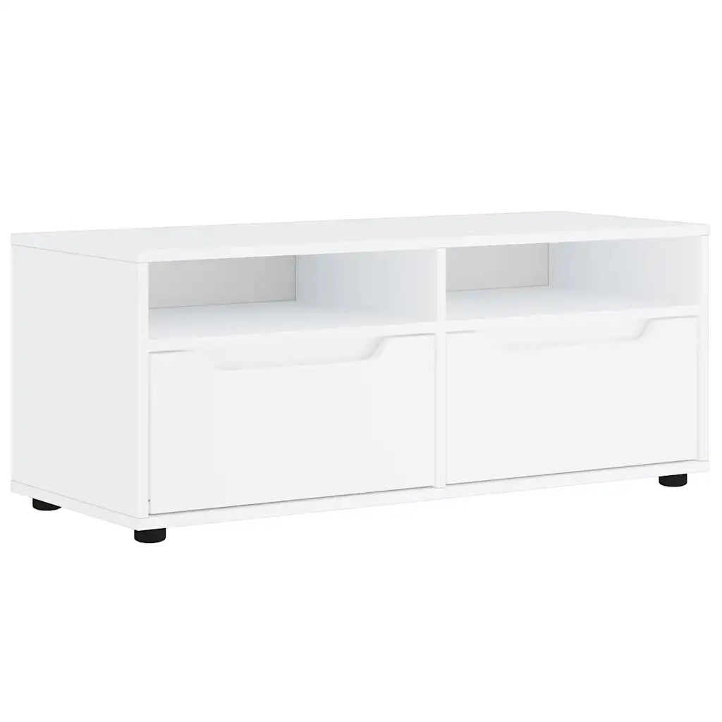 Mobile TV-Credenza per TV-Console TV VISNES Bianco 100x40x38 cm in Legno Multistrato