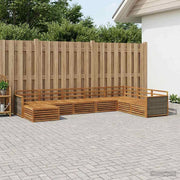 Set di divani da esterno 8 pz Naturale Legno di Acacia Massello 3383707