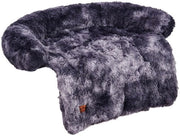 Matrice antiscivolo per cani e gatti per divano - Antiscivolo, lavabile in lavatrice - Matrice confortevole per cani e gatti grandi - Cuscino per divano con copertura rimovibile (Tie-Dye grigio scuro, L-110x105x17cm)
