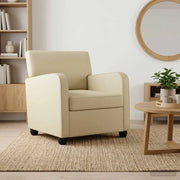 Poltrona Crema Similpelle 42043427