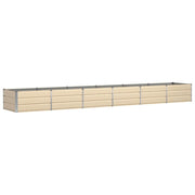Fioriera | Cassetta per fiori | Vaso Avorio 480 x 80 x 45 cm Acciaio