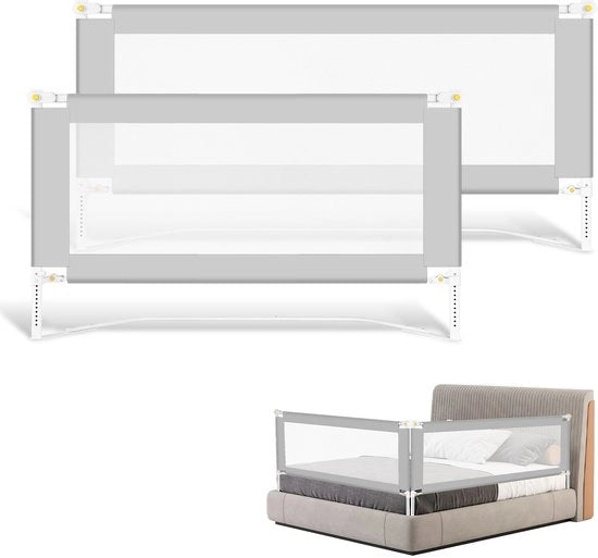 Tendeo per lettino - Lunghezza extra (180cm+200cmx2) - Tendeo per lettino pieghevole con protezione di uscita - Protezione di uscita per lettino - Tendeo per lettino - Altezza pieghevole 66-78 cm - Tendeo per lettino grigio con cintura di fissaggio