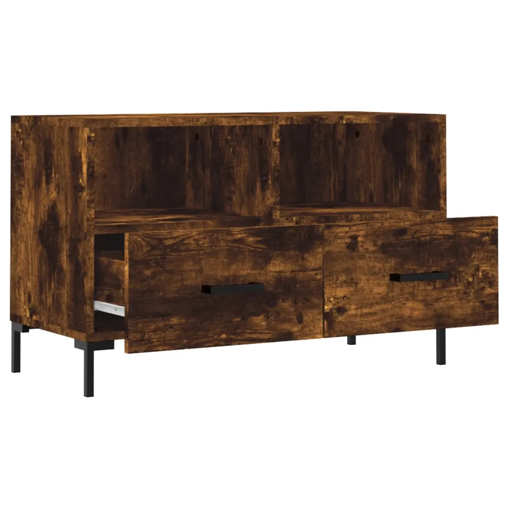 Mobile TV | Armadietto TV | Mobile Porta TV Rovere Fumo 80x36x50 cm in Legno Multistrato