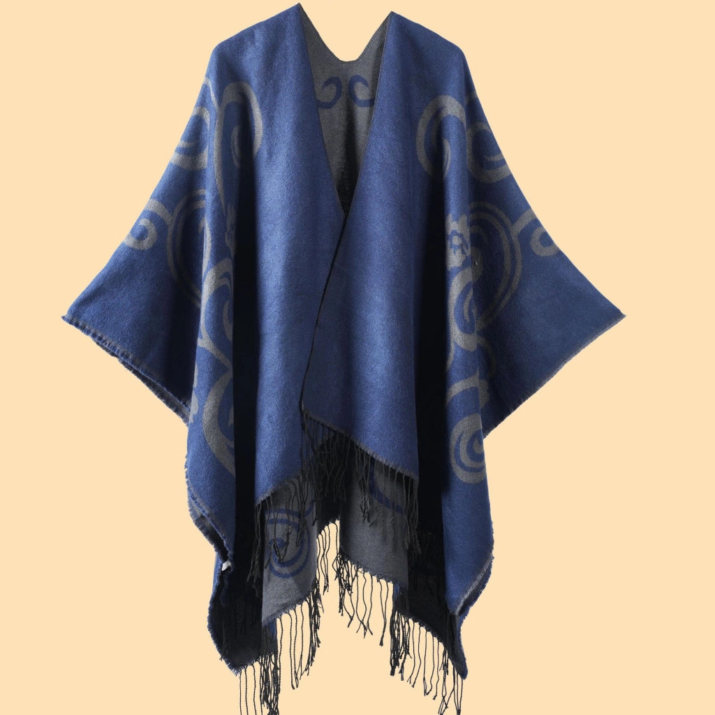 Sciarpa da donna in cashmere, reversibile, modello allungabile