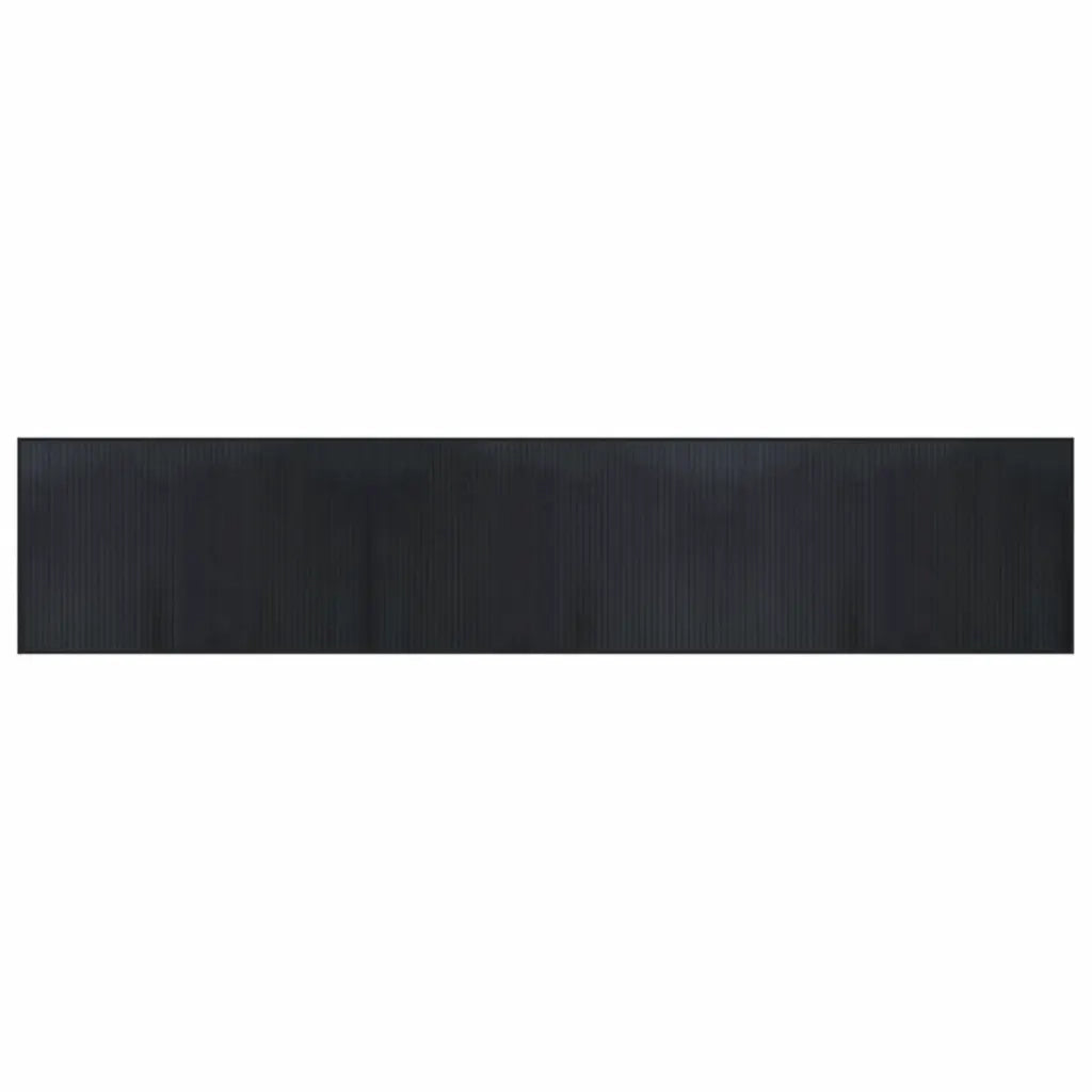 Tappeto Rettangolare Nero 60x300 cm in Bambù 376840