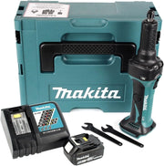 DGD 800 RT1J - Smerigliatrice dritta a batteria 18 V + 1 batteria 5,0 Ah + caricatore + Makpac