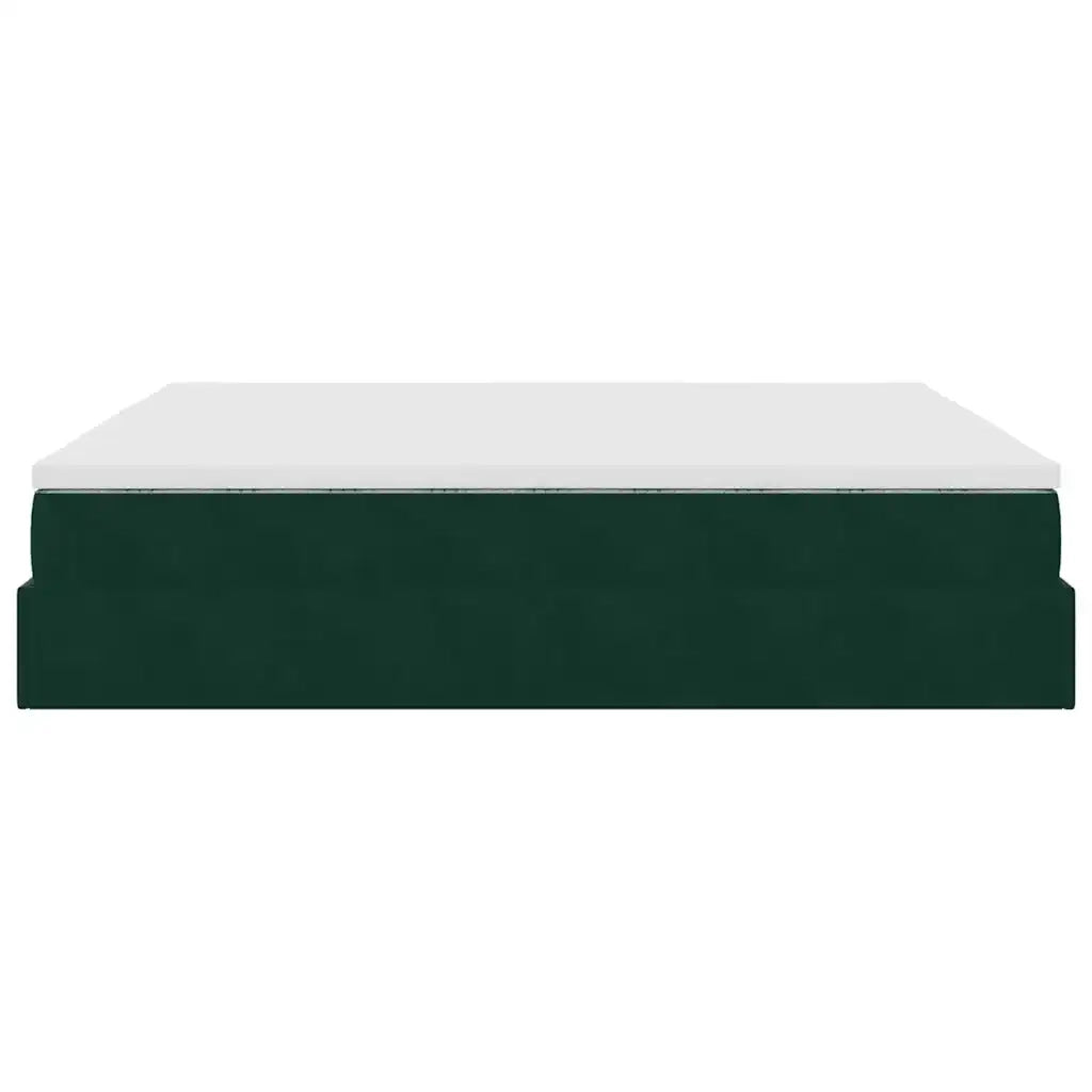 vidaXL Struttura Letto Pouf con Materasso 160x200 cm in Velluto