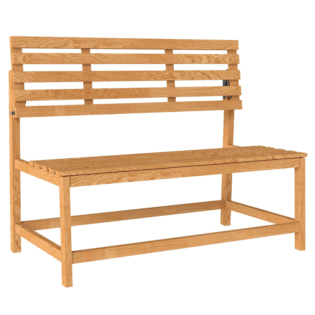 Panchina Giardino 2 Posti ¨C zephmum ¨C Legno Teak 110x61x89cm