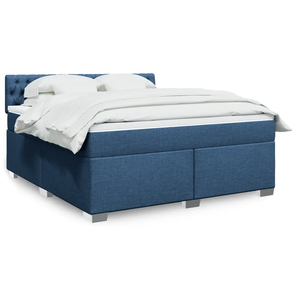 Giroletto a Molle con Materasso Blu 180x200 cm in Tessuto 3285980