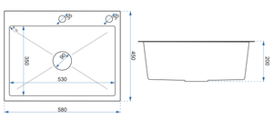 Lavello In Acciaio Luke 110 Workstation Black senza rubinetto da cucina