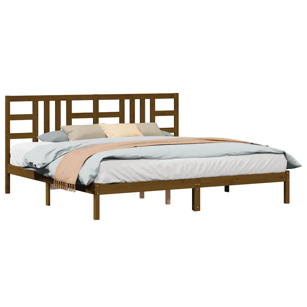 Giroletto senza Materasso-Struttura Letto Ambra 200x200 Legno Massello 999929
