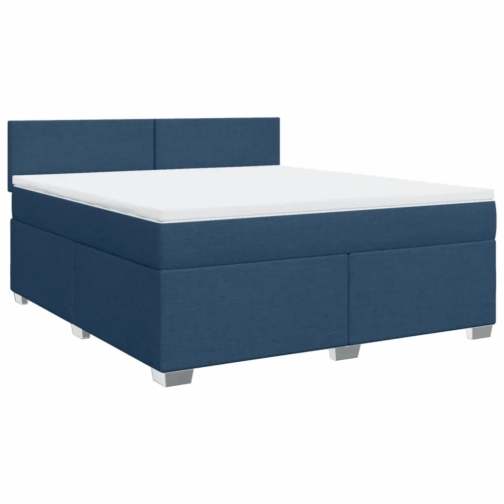 Giroletto a Molle con Materasso Blu 180x200 cm in Tessuto 3285966