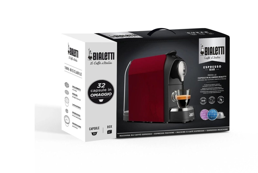 Bialetti Bundle Super Rosso + 32 caps