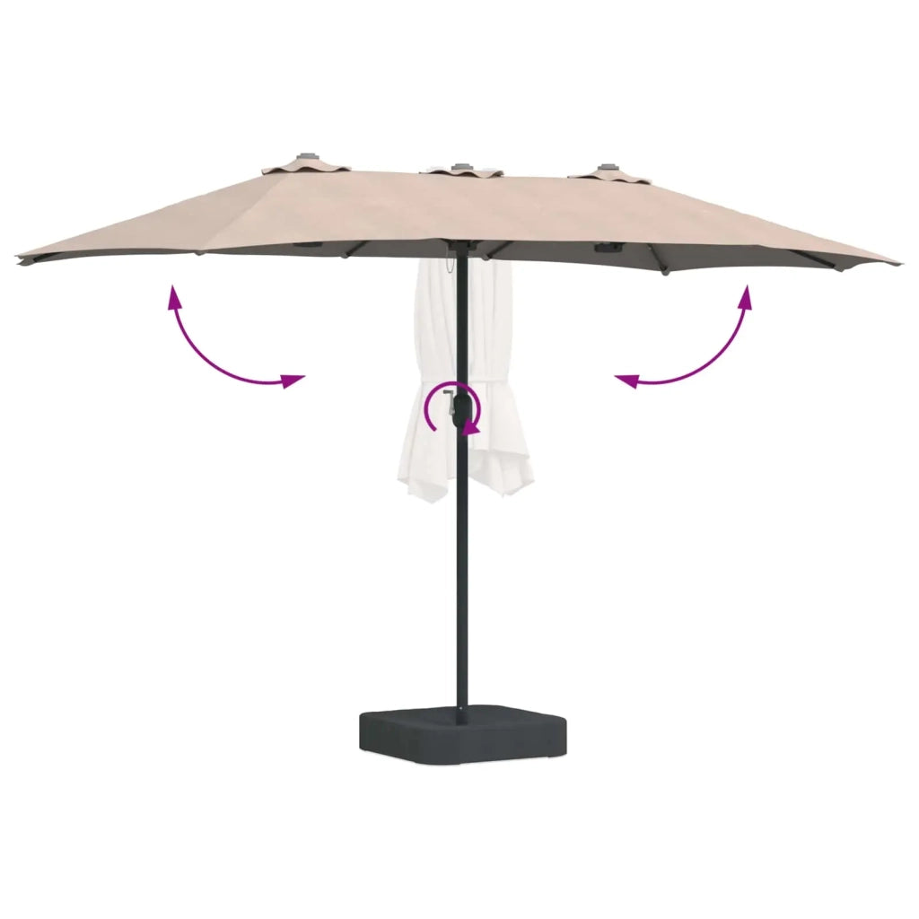 Ombrello da giardino Talpa 385 x 209 x 244 cm Poliestere 42003286