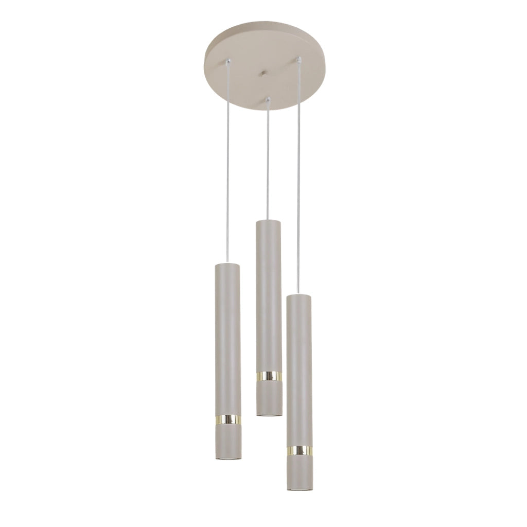 Lampada sospesa rotonda cashmere/oro 3xGU10 Milagro