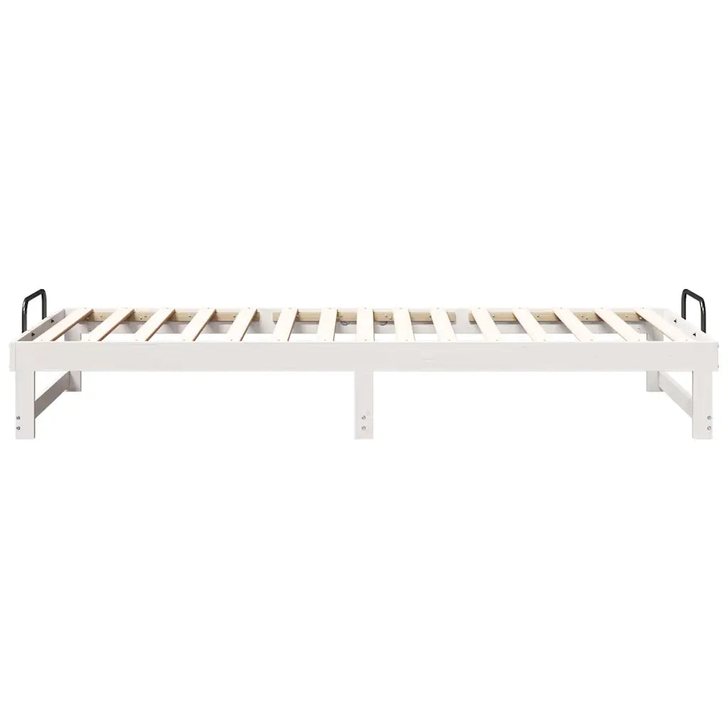 Struttura del letto Bianco 80 x 220 cm Pino massello 873167