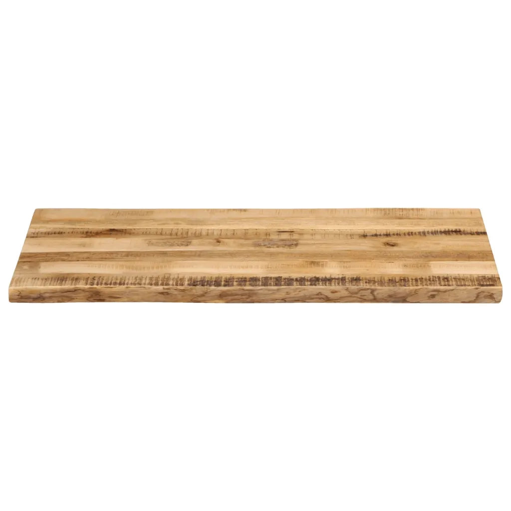 Piano Tavolo | Superficie Tavolo | Piano Scrivania Bordi Vivi 120x60x3,8 cm Legno di Mango Grezzo