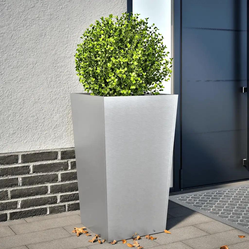 Fioriera da Giardino-Vaso da Esterno 45x45x75 cm in Acciaio Zincato