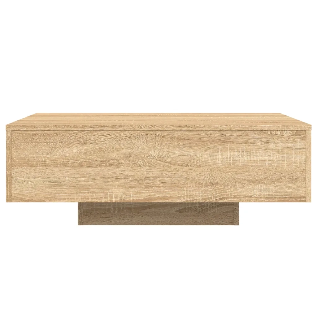 Tavolino da Soggiorno con Luci LED Rovere Sonoma 85x55x31 cm 836611