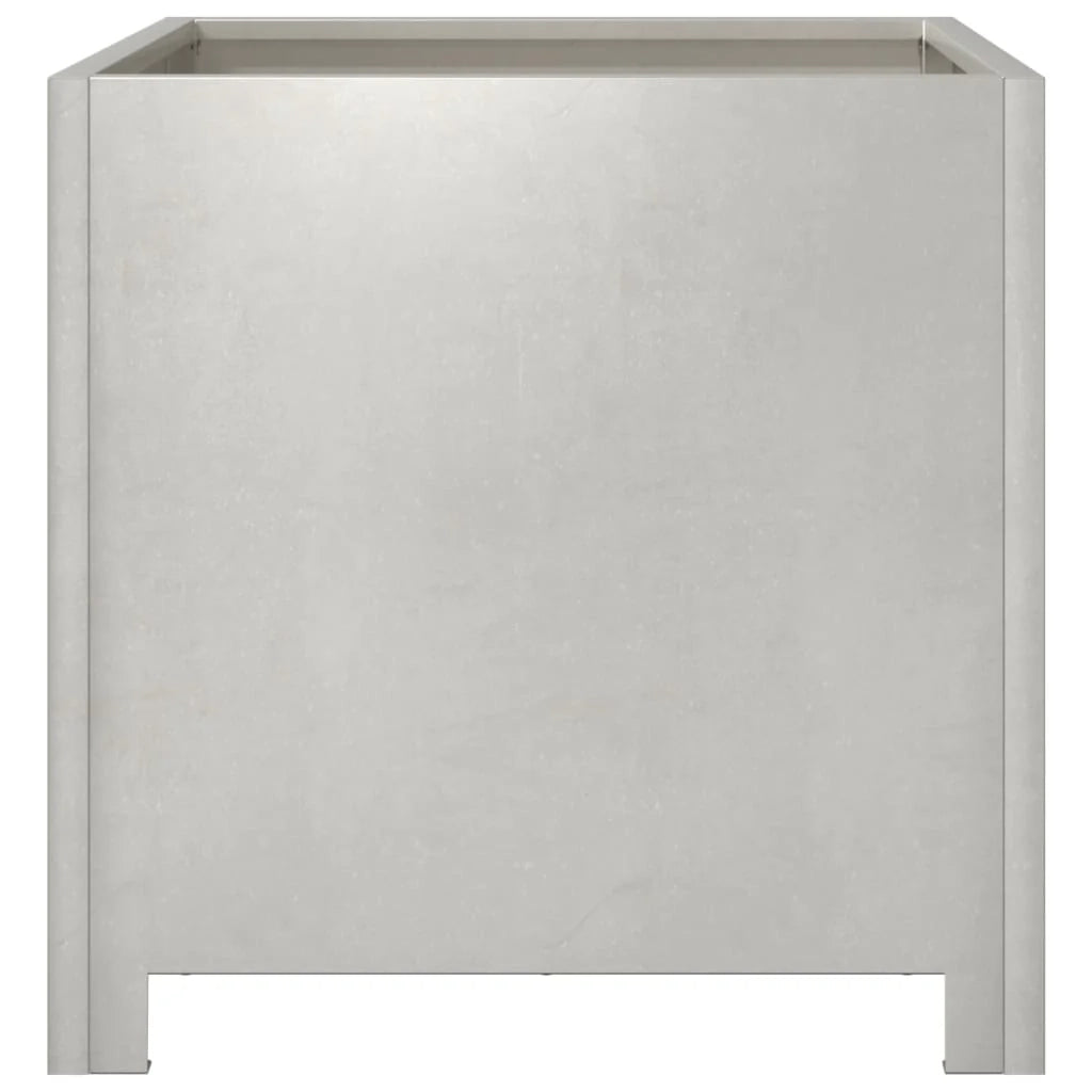 Fioriera rialzata per piante fiori terrazza giardino 40 x 40 x 40 cm acciaio inox argento 02_0037545