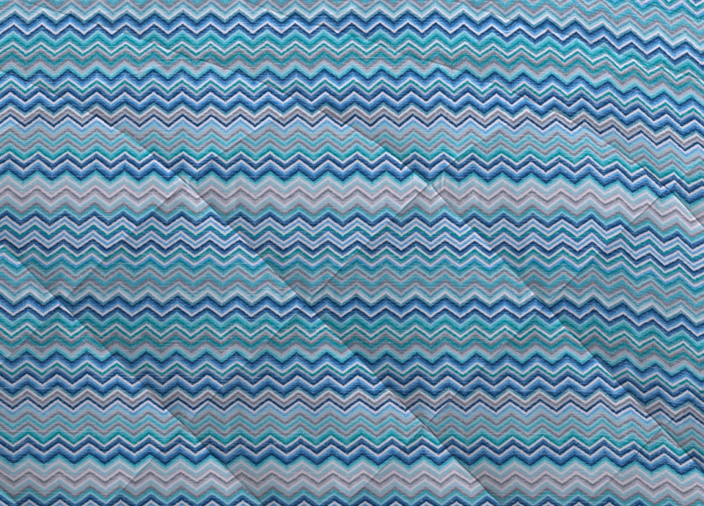 Trapunta Invernale Linea Quadrifoglio Disegno Baia - 2 Piazze matr.le - Azzurro