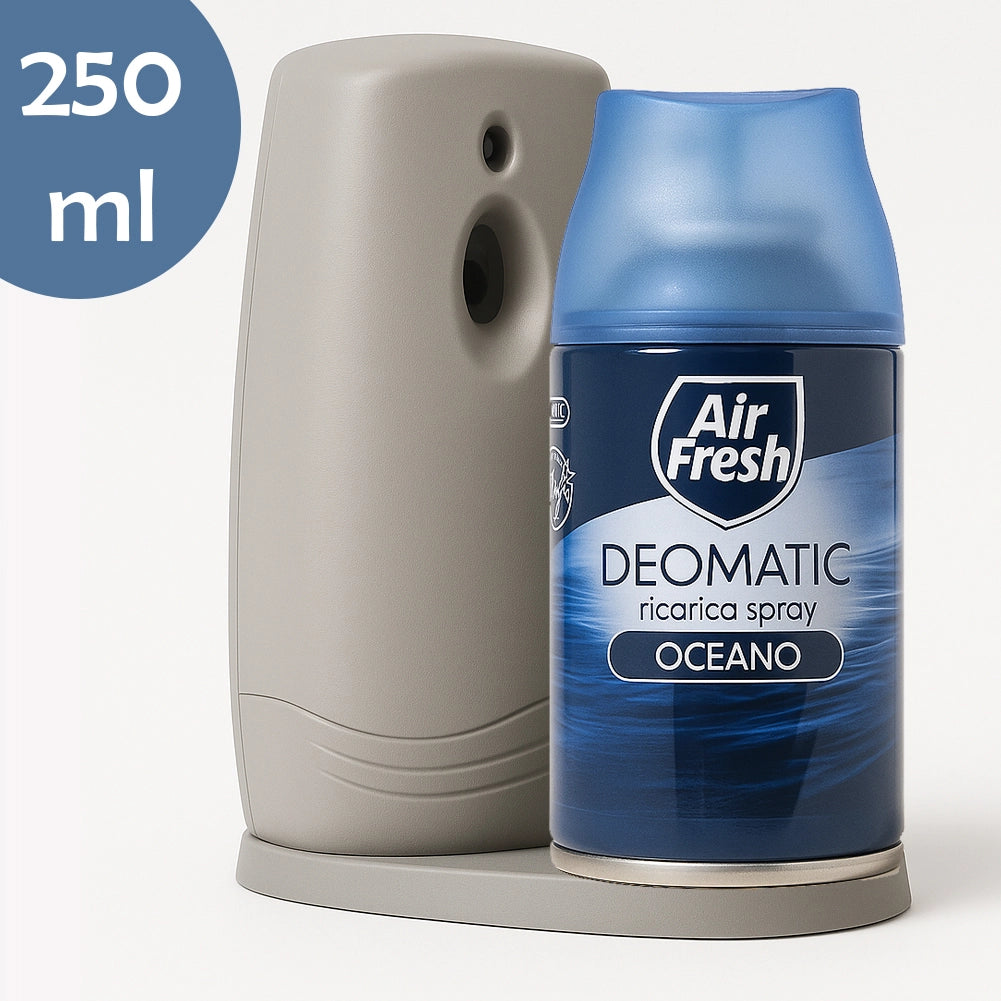 AIR FRESH Deomatic Set 6 x 250 ml Ricarica Spray Profumatore per Ambiente Oceano