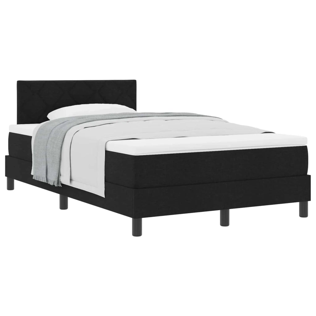 Letto a molle con cuscino Nero 120 x 200 cm Tessuto 3338757