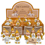 Set di 24 angeli protettori - portafortuna - decorazione per finestra - regalo per ospiti - dipinto a mano - con scatola regalo - angelo