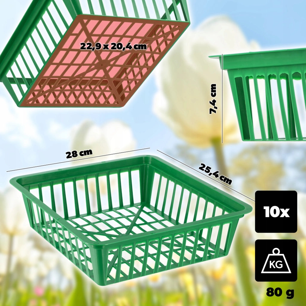 Cesti KADAX per piantare bulbi e tulipani, 28 cm, 10 pezzi