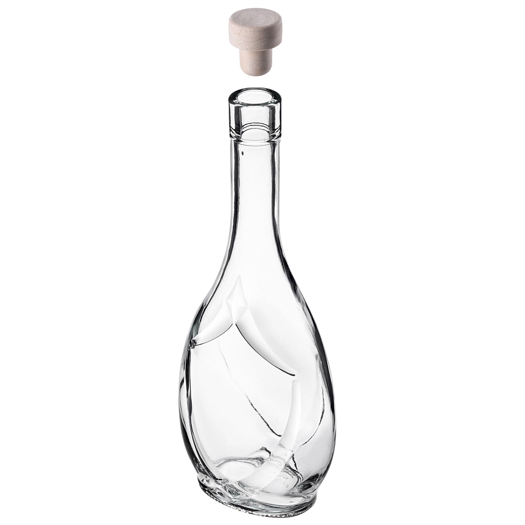 KADAX Icona Bottiglia in vetro da 500 ml (0,5 l) Bottiglie da vino 10 pezzi + tappo di sughero