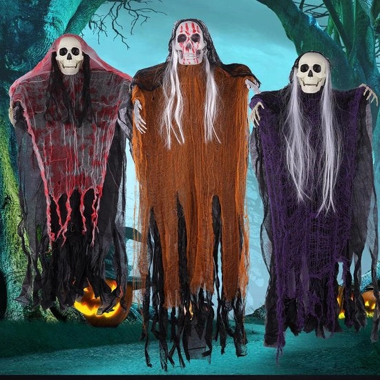 Decorazione di Halloween, 3 pezzi di scheletto di Halloween, decorazioni di Halloween, adatto per decorazioni interna ed esterna, giardino e festa di Halloween