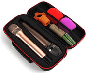 Cassa di microfono portatile wireless - Scatola in EVA rigida - Resistente allo shock - Tasca portatile da indossare - Adatta per viaggi - Adatta per microfono a mano