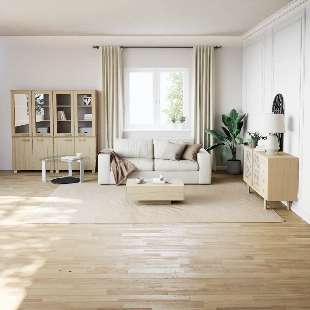 Tappeto Shaggy Crema/Bianco 240x340 cm in Poliestere 353833