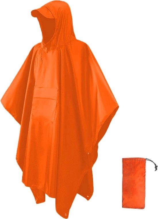 Poncho da pioggia unisex per adulti (1 pacchetto) - AZ-OS3901 - impermeabile - per escursioni
