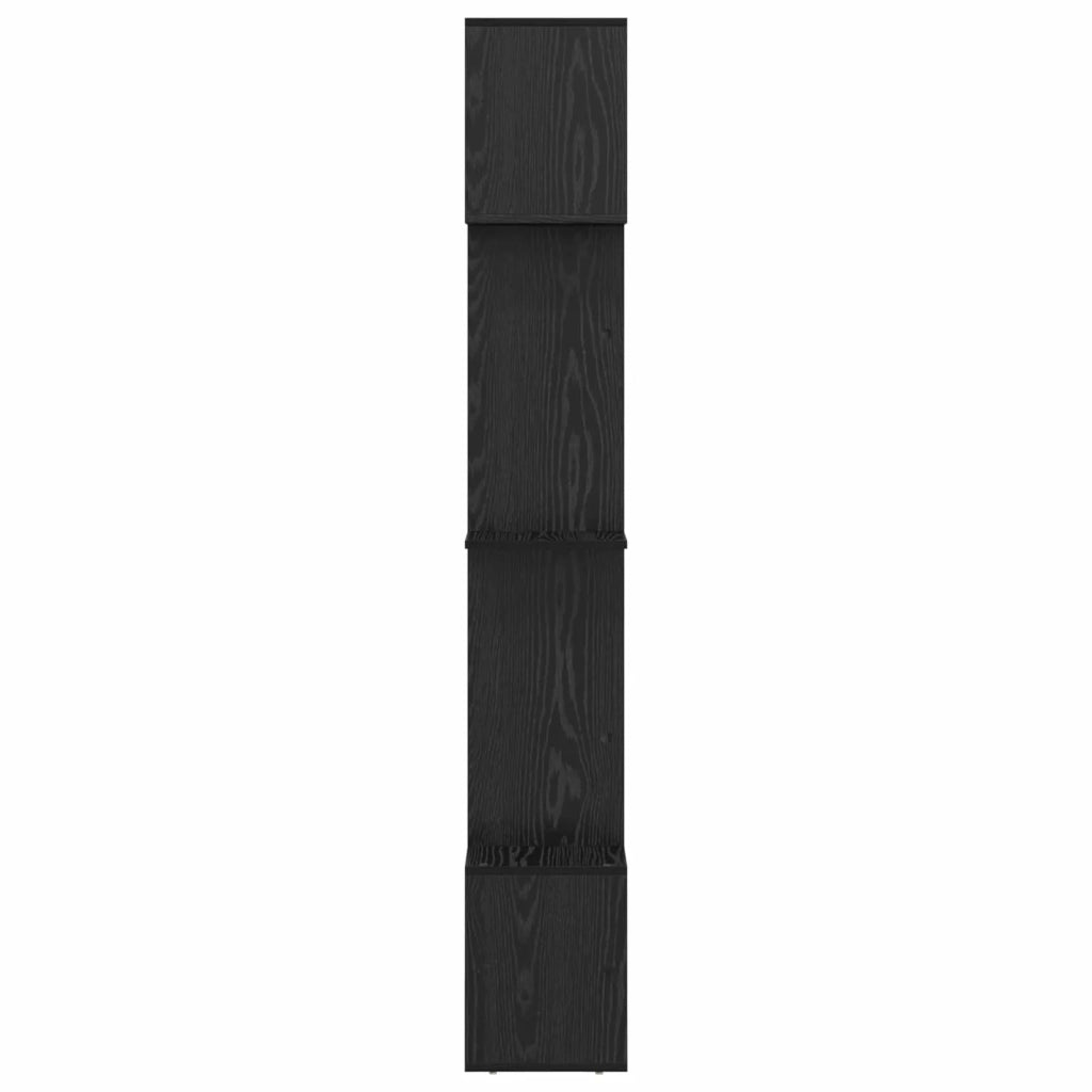 Armadio per Libri 9 livelli 92 x 29 x 188 cm Rovere Nero 3388359