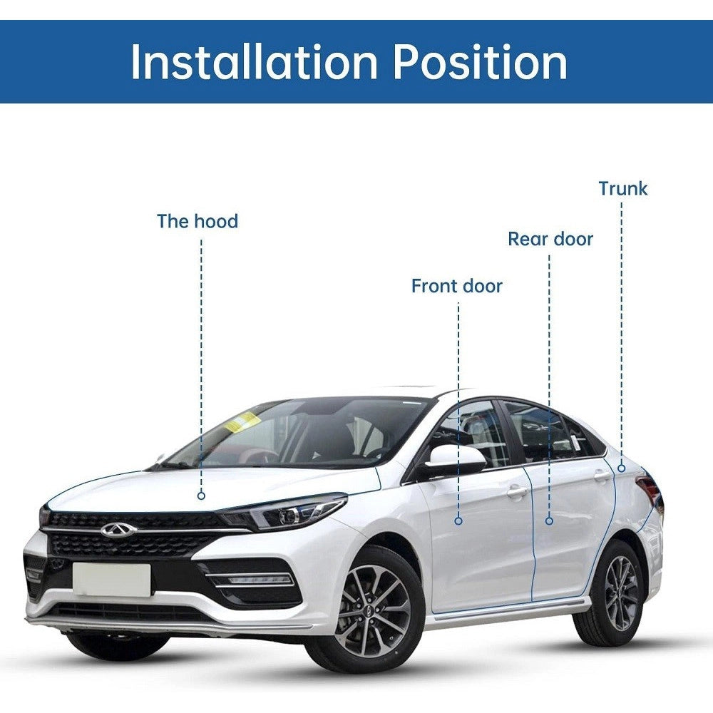Trade Shop - Protezione Portiera Auto Forma A U Bordi Antigraffio Strisce Protezione Nero 5mt -
