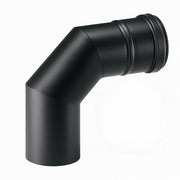 Curva 90° modifica direzione canale fumo diametro 80 mm sp. 1,2 mm stufa pellet