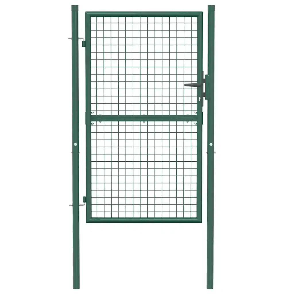Cancello per Recinzione in Acciaio 100x150 cm Verde 145734