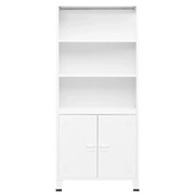 Libreria Industriale Bianca 80x32x180 cm in Acciaio 339632